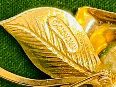 Gianni Gold Rose Brooch Devil's Details